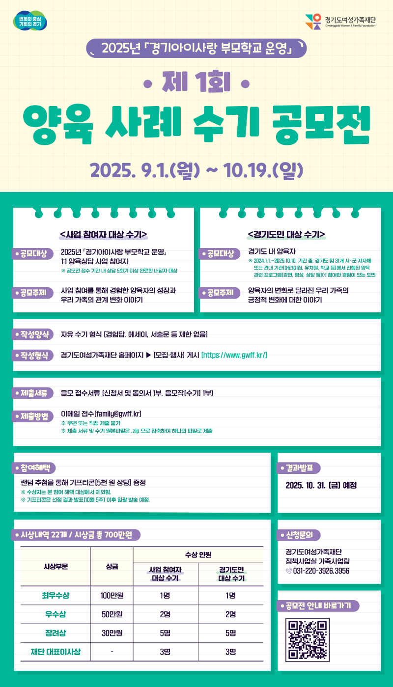 0. 2025년「경기아이사랑 부모학교 운영」 제 1회 양육 사례 수기 공모전 웹 포스터(기간연장).jpg